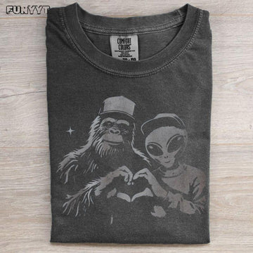 Bigfoot and Alien T-shirt