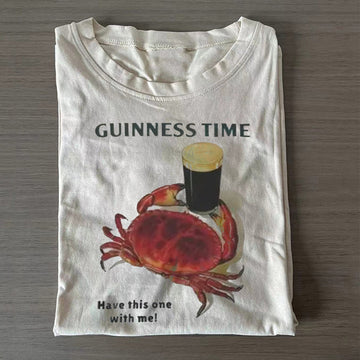 Guinness Crab Vintage Graphic T-shirt