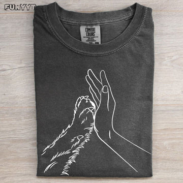 Human Hand and Paw T-shirt