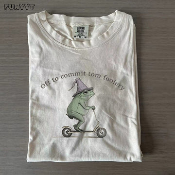 Off to Commit Tom Foolery Frog T-shirt