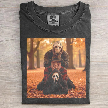 Funny Horror Movie Fall Graphic Tee