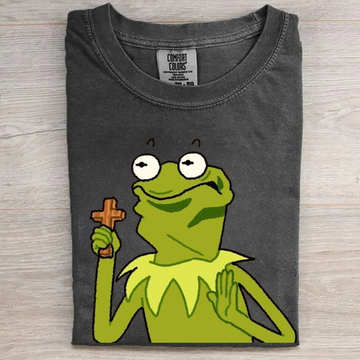 Frog Puppet with Cross Graphic T-Shirt